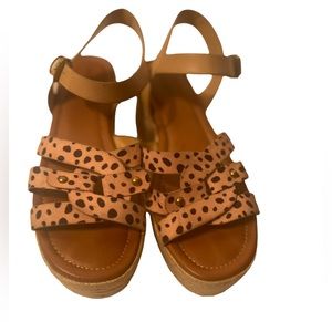 Indigo Rd Leopard Print Platform Shoes Size 7 1/2 M